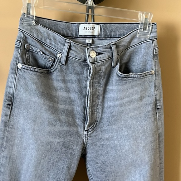 Agolde Pinch Waist Skinny in Interlude Size 265 Jeans Gray Wash 5 Pocket Denim - Picture 13 of 15
